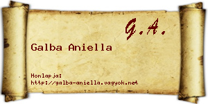 Galba Aniella névjegykártya